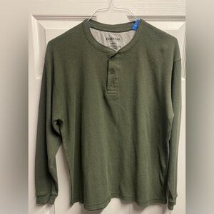 💕 2 For $10 ESSENTIAL By Seven Apparel Cotton Blend Thermal/Henley Size Large
